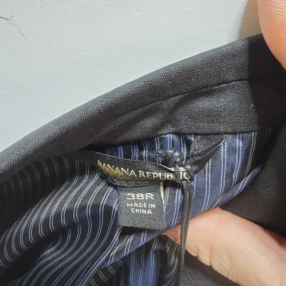 Banana Republic Mens 38R Charcoal Gray Wool Blend‎ Suit Jacket Blazer